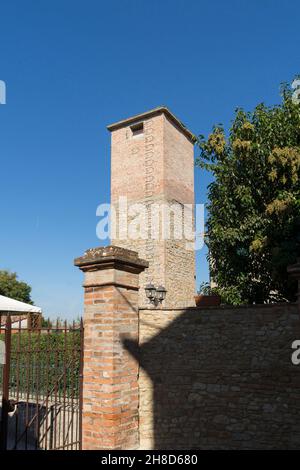 Dorf, Turm, Castello delle Forme, Marsciano, Umbrien, Italien, Europa Stockfoto