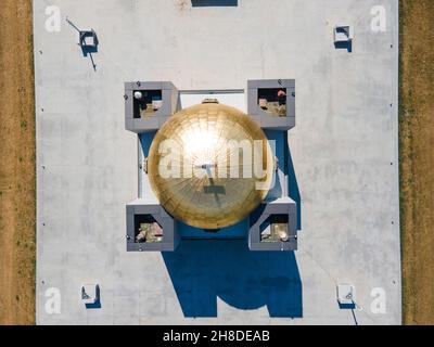 Fantastische Aussicht auf das Pantheon der Helden der Nationalen Wiedergeburt in der Stadt Ruse, Bulgarien Stockfoto