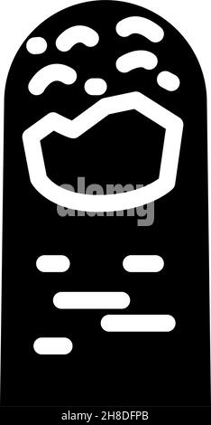 Onycholyse Hautkrankheit Glyphen Symbol Vektor Illustration Stock Vektor