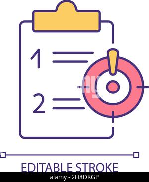 RGB-Farbsymbol für Aufgaben priorisieren Stock Vektor