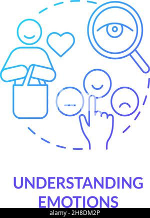 Symbol für das Konzept „Emotionen verstehen“ Stock Vektor