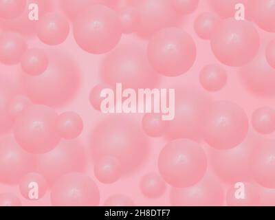 Abstraktes Muster mit rosa Kugeln. Minimalistischer Style. Stockfoto