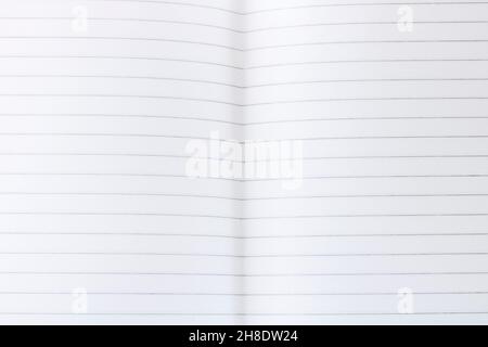 Notizblock in einem Lineal. Notizbuch. Schulnotizbuch. Linien. Speicherplatz kopieren Stockfoto