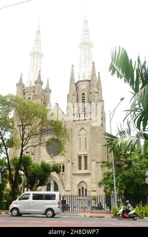Die Kathedrale von Jakarta ist eine römisch-katholische Kathedrale in Jakarta, Indonesien, die auch Sitz des römisch-katholischen Erzbischofs von Jakarta ist Stockfoto