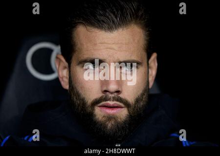 Madrid, Madrid, Spanien. 29th. November 2021. NACHO FERNANDEZ von Real Madrid während des Fußballspiels der Liga zwischen Real Madrid und dem FC Sevilla im Santiago Bernabeu Stadion in Madrid, Spanien, 28. November 2021 Credit: Ruben Albarran/ZUMA Wire/Alamy Live News Stockfoto