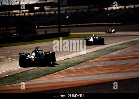 Sonnenuntergang während des Vorsaison-Tests der FIA Formel-E-Weltmeisterschaft 2021-22, auf dem Circuit Ricardo Tormo vom 28. November bis 2. Dezember 2021 in Valencia, Spanien - Foto Joao Filipe / DPPI Stockfoto