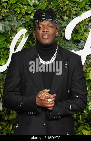 KSI nimmt an den Fashion Awards 2021 in der Royal Albert Hall, Kensington Gore, London Teil. Bilddatum: Montag, 29. November 2021. Stockfoto