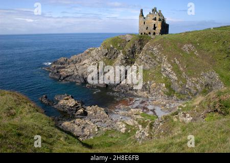 Dunskey Castle, Portpatrick, Rhins, Wigtownshire; Dumfries & Galloway; Schottland Stockfoto