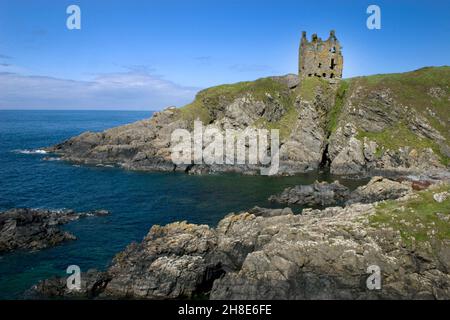 Dunskey Castle, Portpatrick, Rhins, Wigtownshire; Dumfries & Galloway; Schottland Stockfoto