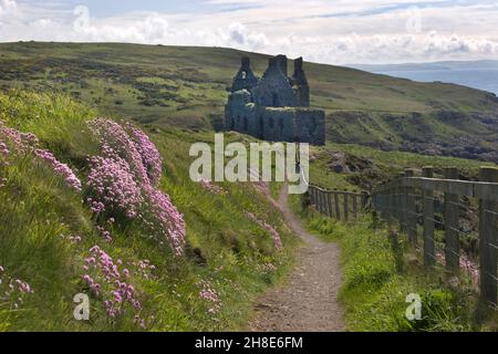 Dunskey Castle, Portpatrick, Rhins, Wigtownshire; Dumfries & Galloway; Schottland Stockfoto