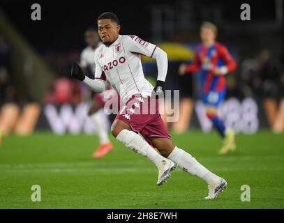 27. November - Crystal Palace gegen Aston Villa - Premier League - Selhurst Park Leon Bailey von Aston Villa während des Spiels im Selhurst Park Bildnachweis : © Mark Pain / Alamy Live News Stockfoto