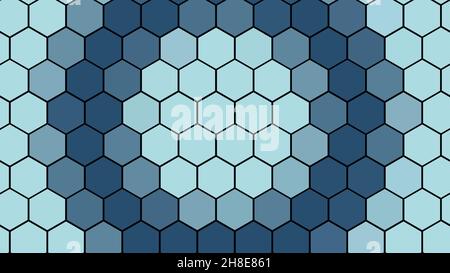 3D Darstellung eines Hintergrunds auf Basis eines sechseckigen technologischen Rasters für ein ungewöhnlich helles Design von Präsentationen, Websites und Publikationen Stockfoto