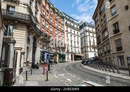 Ecke Rue Lepic in Montmartre, Paris 18th, Frankreich Stockfoto