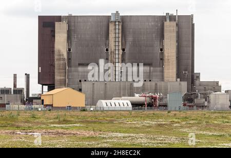 Müdes und altes Kernkraftwerk Hartlepool Stockfoto