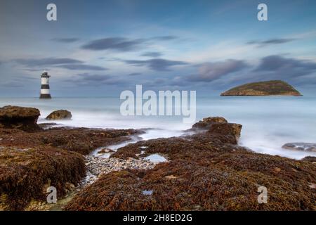 Penmon Point Lighthouse Stockfoto