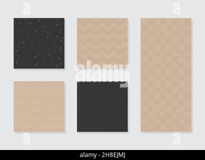 Set von geometrischen Mustern Designs Stock Vektor