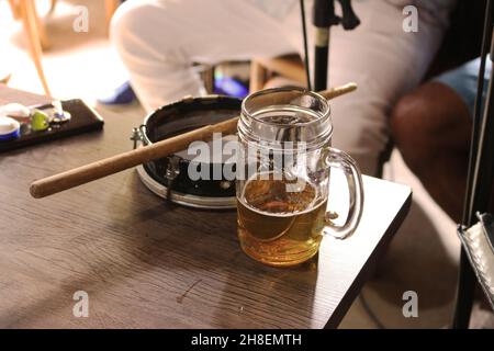 Samba-Rad. Samba, auch bekannt als urbanes Samba carioca oder einfach Samba carioca, ist eine brasilianische Musica. Stockfoto