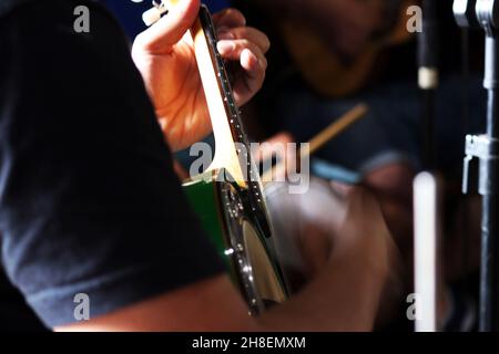 Samba-Rad. Samba, auch bekannt als urbanes Samba carioca oder einfach Samba carioca, ist eine brasilianische Musica. Stockfoto