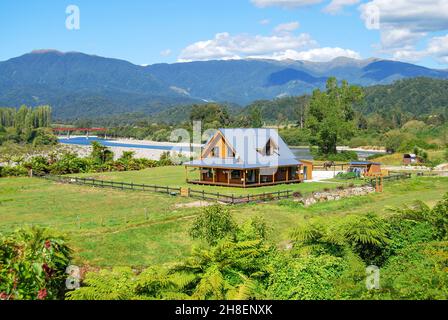Farm Lifestyle Homestead, Upper Buller Gorge, Murchison, Tasman, South Island, Neuseeland Stockfoto