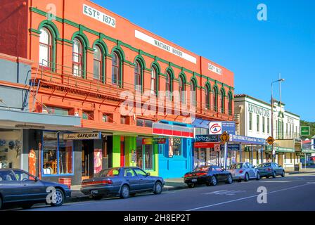 Historische Gebäude, Tainui Street, Greymouth, West Coast, Südinsel, Neuseeland Stockfoto