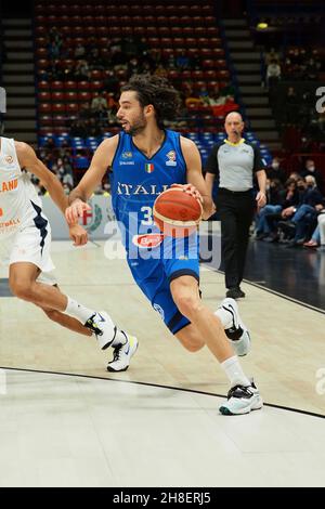 Mediolanum Forum, Mailand, Italien, 29. November 2021, Michele Vitali (Italien) während der Qualifikationsspieler der FIBA World Cup 2023 - Italien gegen Niederlande - Internationale Basketballmannschaften Stockfoto