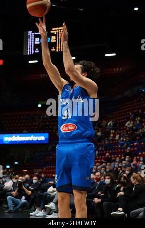 Mailand, Italien. 29th. November 2021. Michele Vitali (Italien) während der FIBA-WM 2023-Qualifikation - Italien gegen Niederlande, Internationale Basketballteams in Mailand, Italien, November 29 2021 Quelle: Independent Photo Agency/Alamy Live News Stockfoto