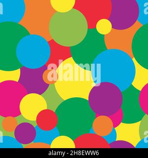 Bunte nahtlose Wiederholung Muster von Kreisen - Vektor-Illustration Stock Vektor