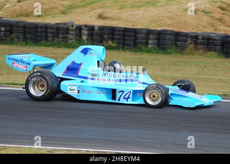 #74 F5000 Gurney Eagle von Frank Lyons aus Großbritannien beim MSC F5000/F1-Rennen in Hampton Downs, NZFMR, Ferrari Festival, 17th. Januar 2014. Stockfoto