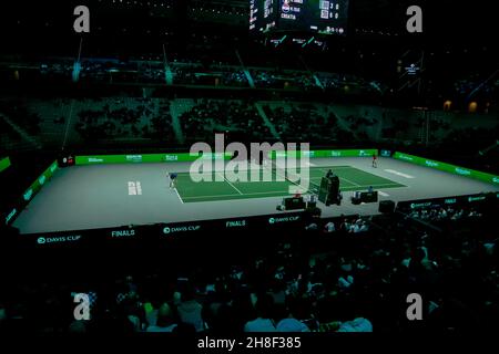 Während des Davis Cup 2021, Tennisspiels zwischen Italien und Kroatien am 29. November 2021 im Pala Alpitour in Turin, Italien - Foto Nderim Kaceli / DPPI Stockfoto