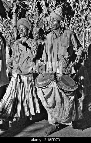 Gondhali lokale Volkstanz Form der Konkan Bereich des Staates Maharashtra Indien Stockfoto