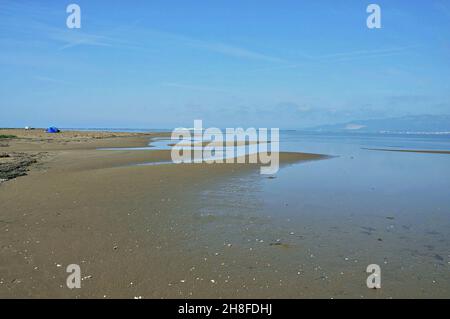 Trabucador Strand des Ebro Deltas in der Baix Ebre Region Provinz Tarragona, Katalonien, Spanien Stockfoto