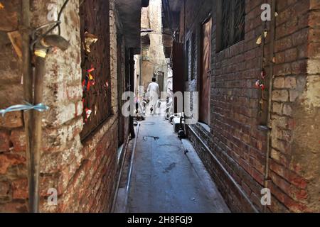 Die Vintage-Straße in Lahore, Provinz Punjab, Pakistan Stockfoto