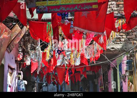 Die Vintage-Straße in Lahore, Provinz Punjab, Pakistan Stockfoto