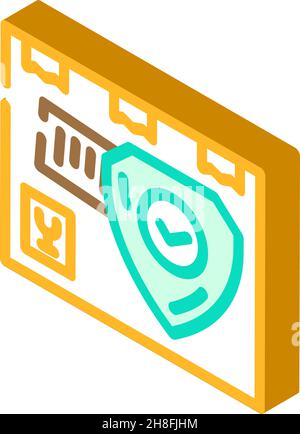 Abbildung des isometrischen Symbols für den Ladungsschutz Stock Vektor