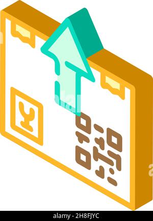 Export Waren isometrische Symbolvektor Illustration Stock Vektor