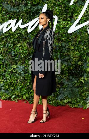 Alesha Dixon nimmt an den Fashion Awards 2021 in der Royal Albert Hall Teil. London, Großbritannien. 29/11/2021 Stockfoto