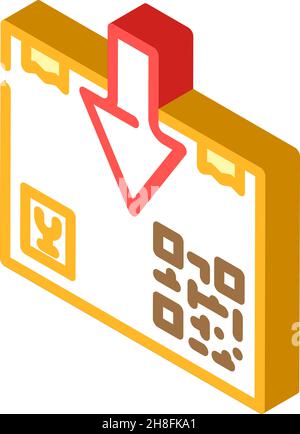 Import Waren isometrische Symbol Vektor-Illustration Stock Vektor