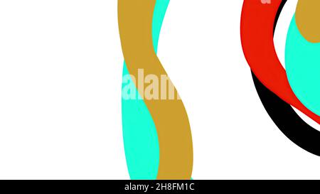 3D Illustration - Optische Illusion mit dynamischer Linie. Magischer Techno moderner Effekt. Stockfoto