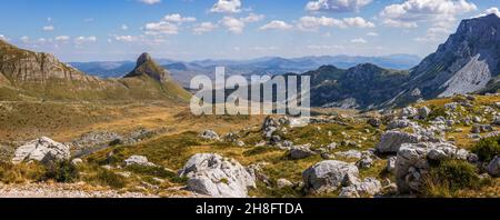 Brücke über den Tara River Canyon im Norden Montenegros. Stockfoto
