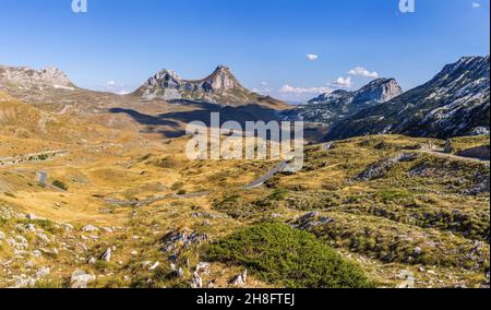 Brücke über den Tara River Canyon im Norden Montenegros. Stockfoto