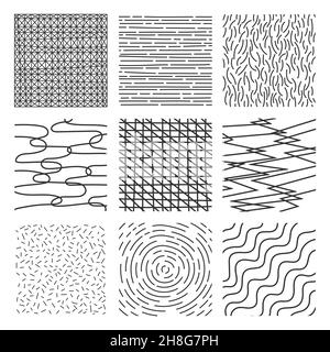 Handgeschriebene Linien und Striche in verschiedenen Stilen. Perfekt für Schriftzüge und Illustrationen. Stock Vektor