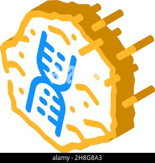 Isometrische Symbolvektordarstellung des panspermia-Raums Stock Vektor