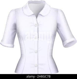 Bluse weiblich Oberteil im Mock-up Stock Vektor