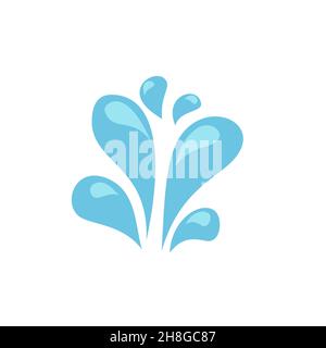 Wassertropfen, Tränen, Regen im Cartoon-Stil. Isolierte Aqua-Vektor-Symbole EPS 10 Stock Vektor