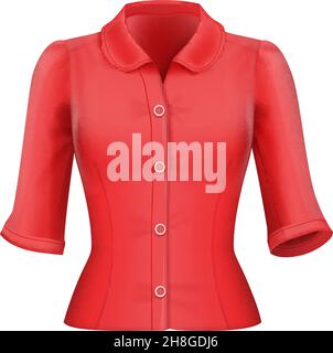 Bluse Lady Mode rot Stock Vektor