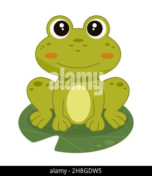 Vektor-Illustration eines Frosch Cartoon-Stil Stock Vektor