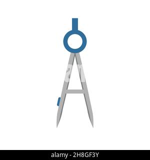 Kompasse Schulfächer isoliert auf weißem Hintergrund EPS 10 Stock Vektor