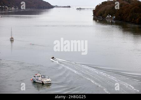 Garth Pier ist eine denkmalgeschützte Struktur in Bangor, Gwynedd, Nordwales. Entworfen von J.J. Webster von Westminster Stockfoto