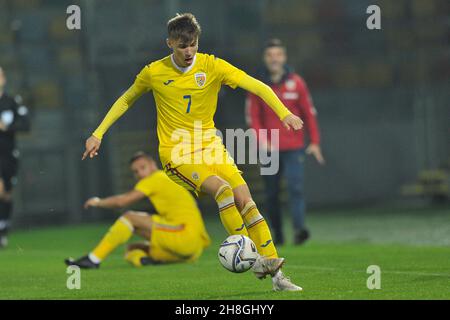 George Popescu Octavian Romania U21 Spieler, während der Freundschaftsspiel zwischen Italien und Rumänien Endergebnis 4-2, Spiel gespielt bei der Benito Stirpe sta Stockfoto