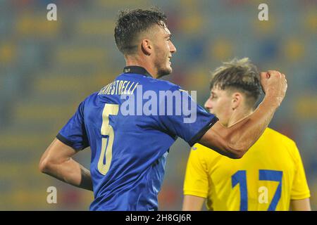 Simone Canestrelli Italien U21 Spieler, während des Freundschaftsspiels zwischen Italien und Rumänien Endergebnis 4-2, Spiel im Benito Stirpe Stadion in gespielt Stockfoto